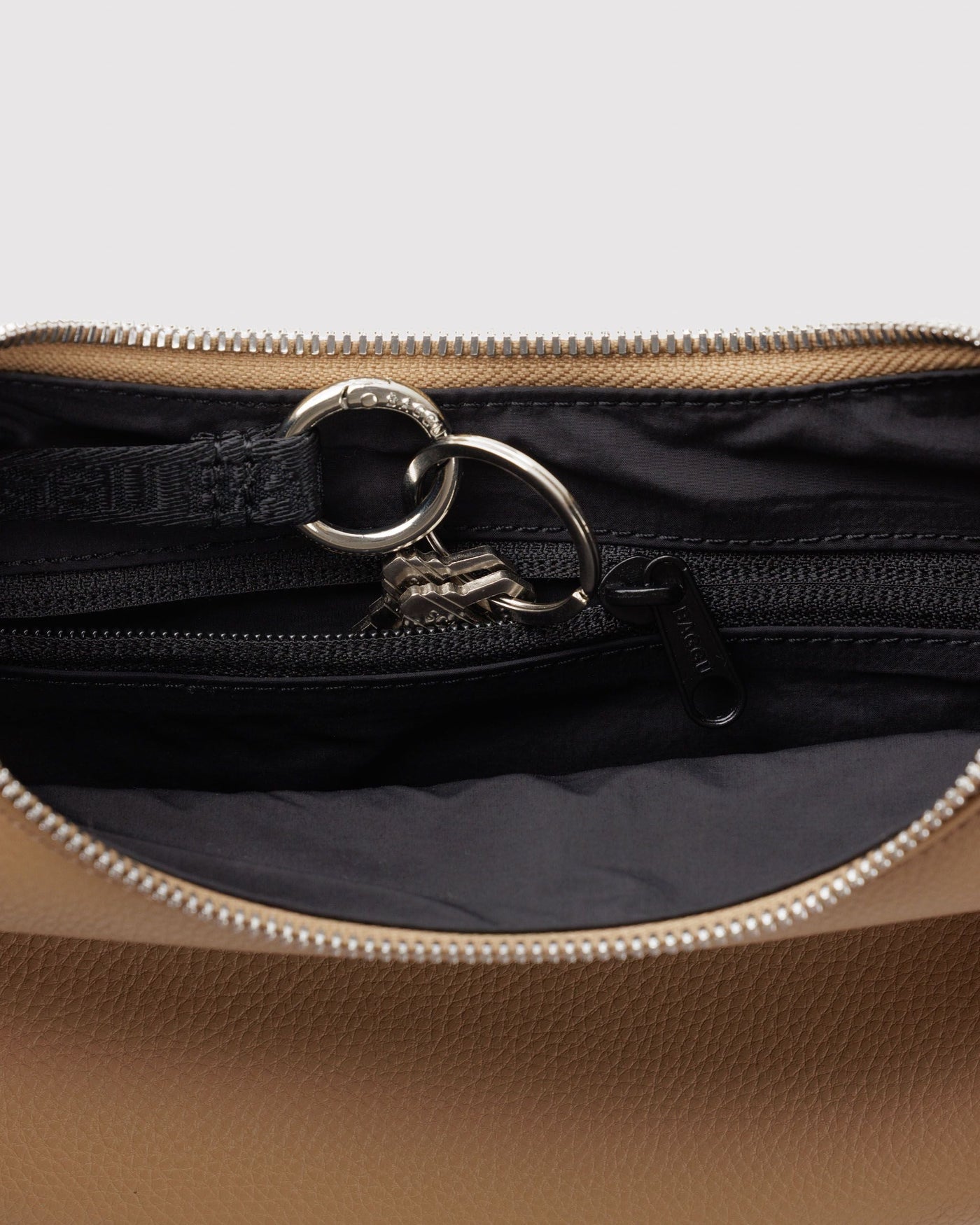 Small Recycled Leather Flat Crescent U8