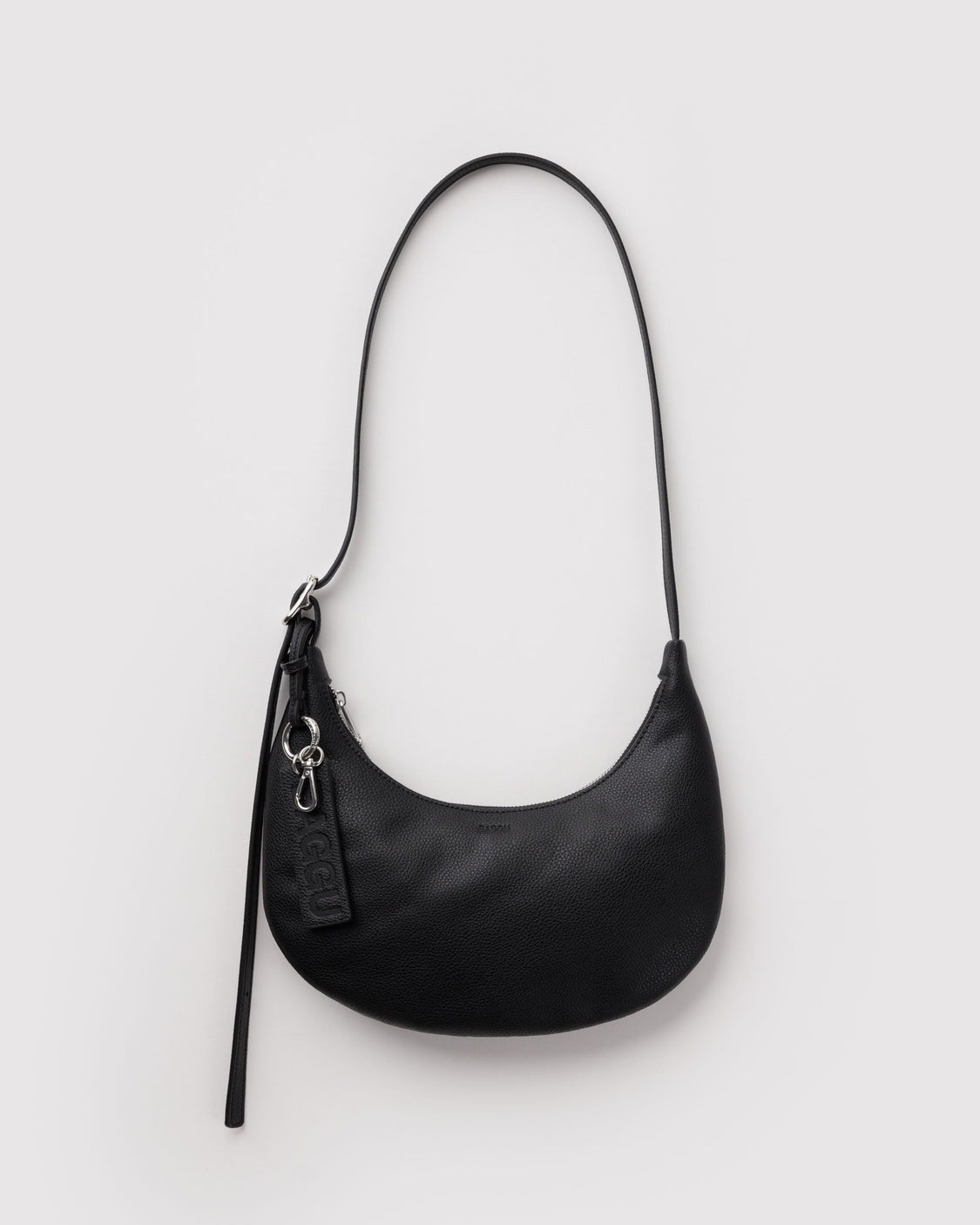 Small Recycled Leather Flat Crescent U8
