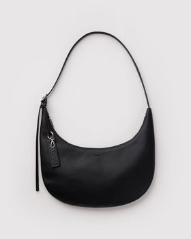 Medium Recycled Leather Flat Crescent J1