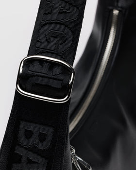 Medium Recycled Leather Crescent Bag L8