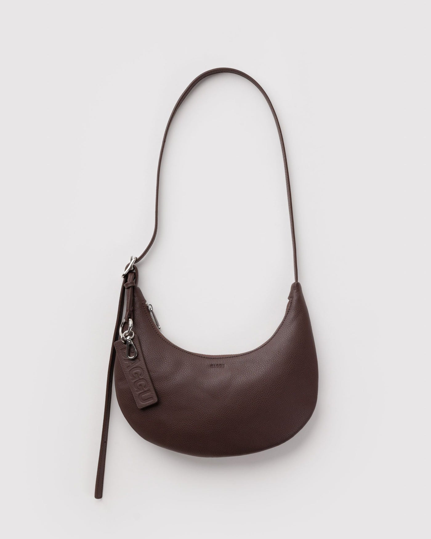Small Recycled Leather Flat Crescent U8
