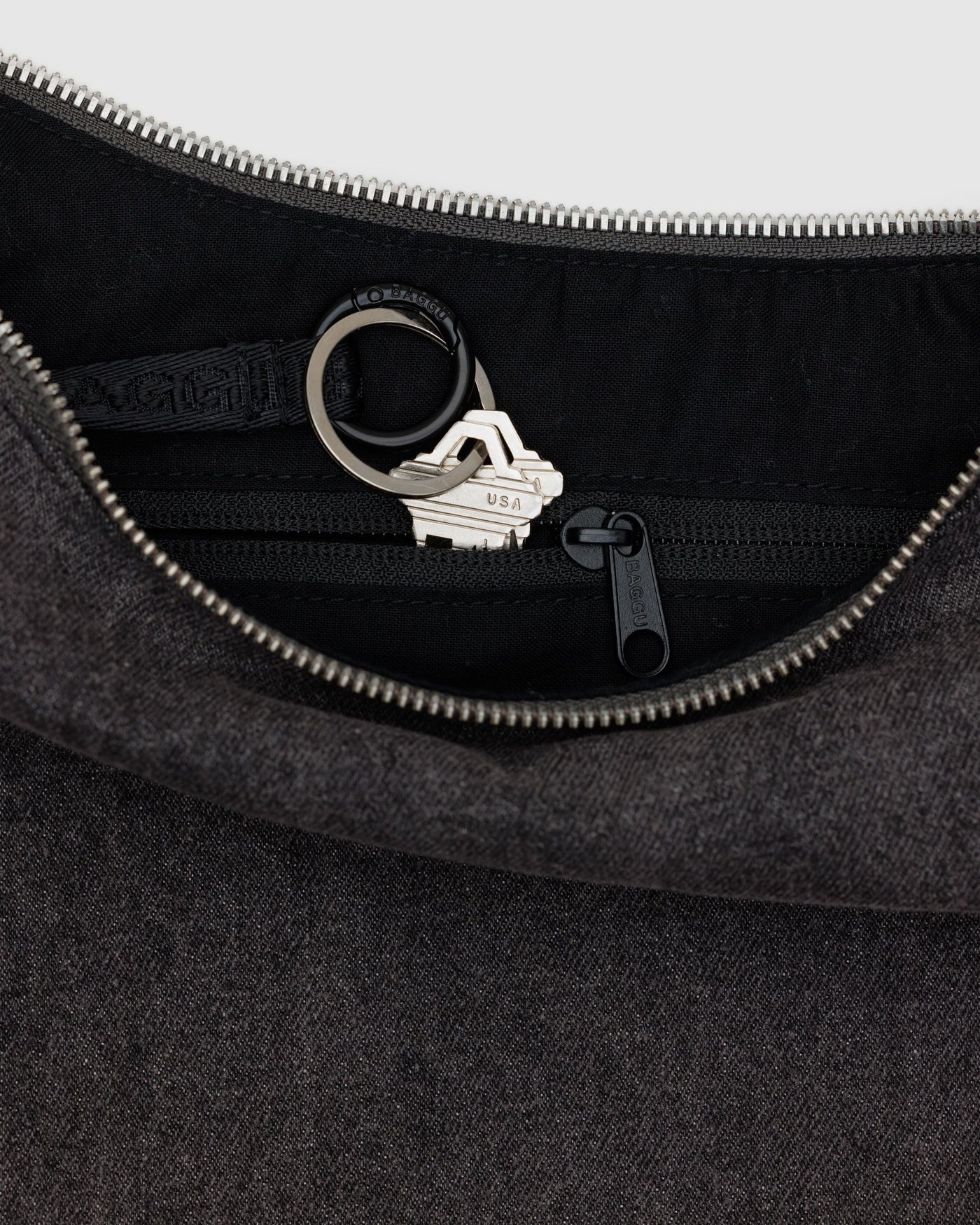Medium Denim Crescent Bag Q3