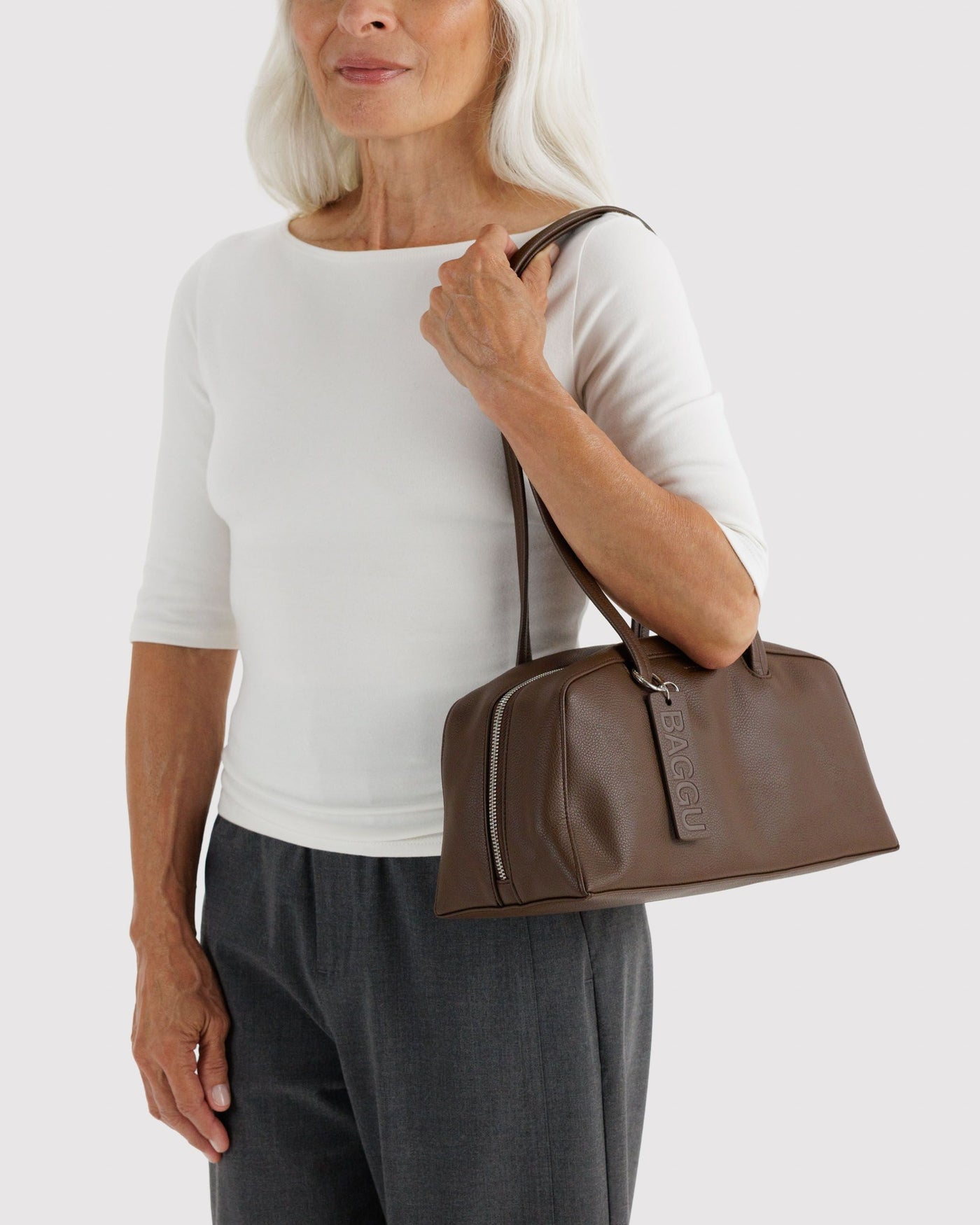 Recycled Leather Bowler Bag J5