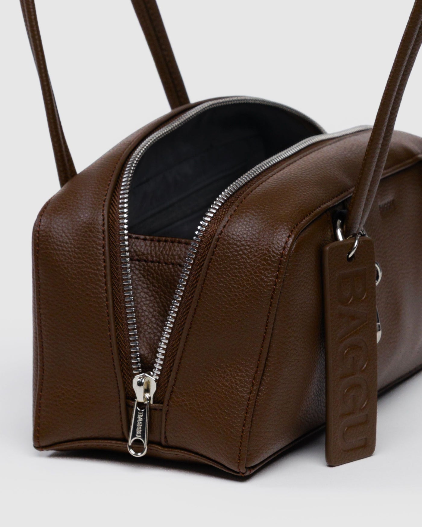 Small Recycled Leather Bowler Bag D1
