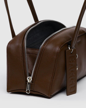 Small Recycled Leather Bowler Bag D1