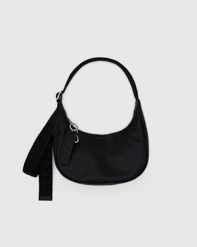 Small Recycled Leather Crescent Bag V8