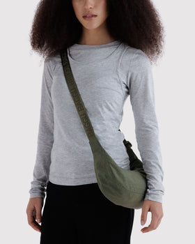 Small Nylon Crescent Bag U2