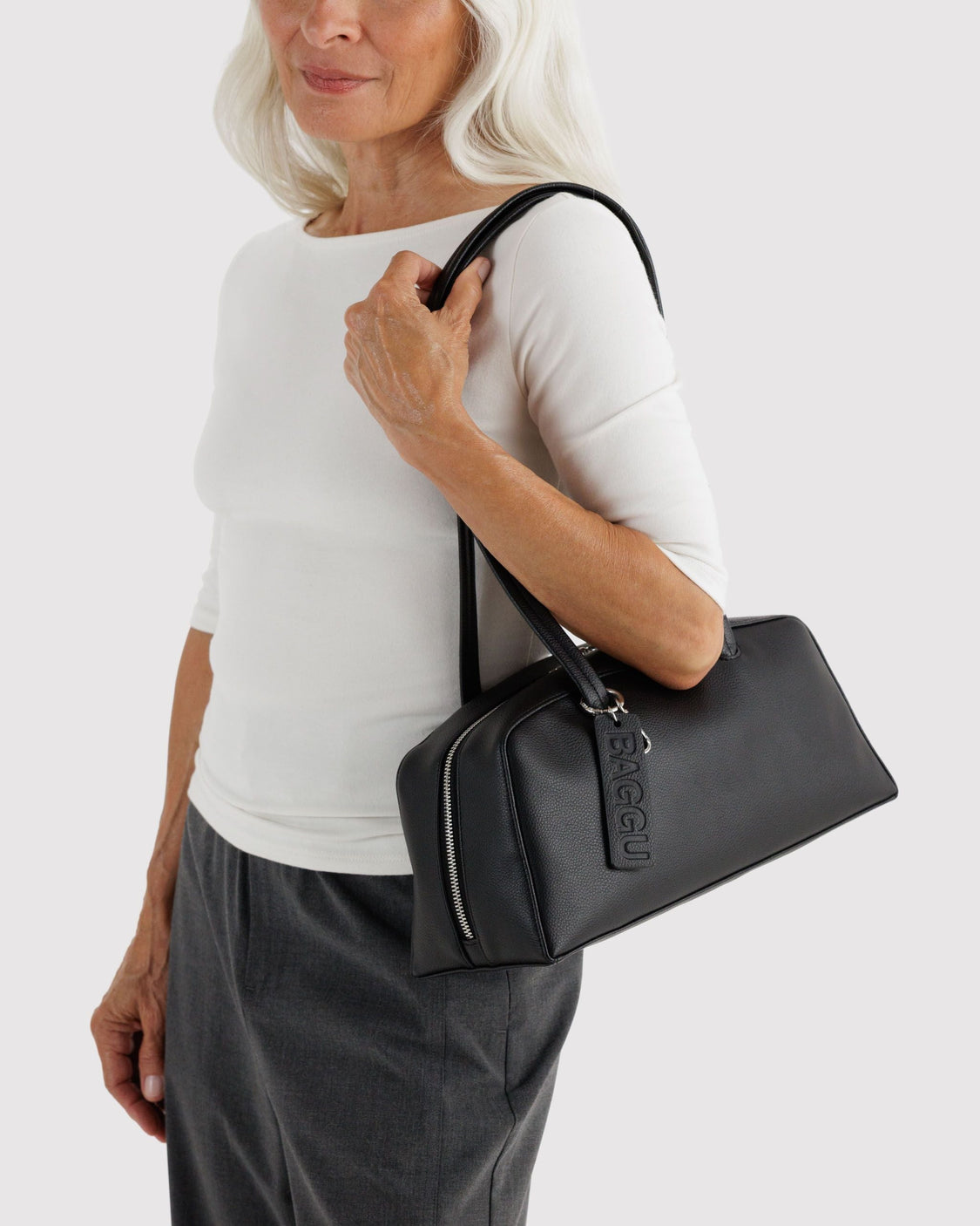 Recycled Leather Bowler Bag J5