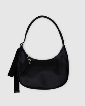 Medium Recycled Leather Crescent Bag L8